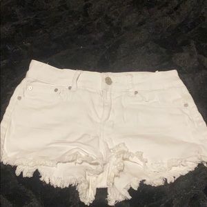 White Jean Shorts